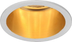Светильник потолочный встраиваемый, MR16 G5.3 алюминий, белый+золото DL6003