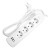 Удлинитель 4-местный c/з 3x1 мм2, 3 м, 250В, 10А, 2USB+1Type-C 2,4А, серия Home plus, белый STEKKER HM08-43-02, артикул STEKKER 49978