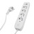 Удлинитель 4-местный c/з 3x1 мм2, 1,8 м, 250В, 10А, 2USB+1Type-C 2,4А, серия Home plus, белый STEKKER HM08-43-02, артикул STEKKER 49971