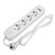 Удлинитель 4-местный c/з 3x1 мм2, 1,8 м, 250В, 10А, 2USB+1Type-C 2,4А, серия Home plus, белый STEKKER HM08-43-02, артикул STEKKER 49971