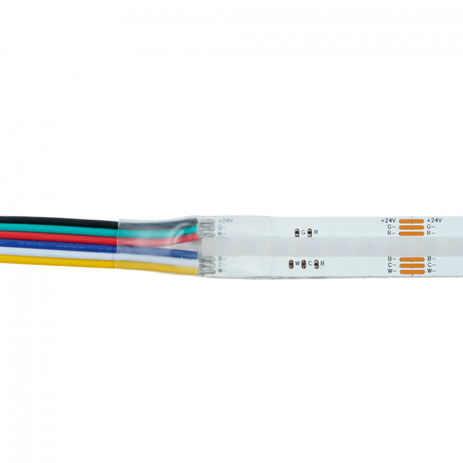 Лента светодиодная  COB RGBW-MIX 5 в 1 840SMD 22Вт/м 24V 5000*12*1.8 мм RGB+2300К+6500K, IP20, LS538 FERON, артикул FERON 53337