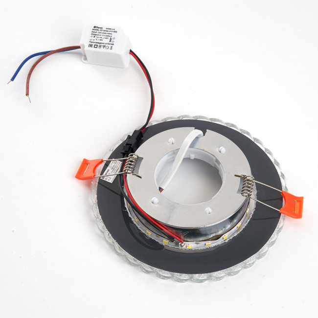 Светильник встраиваемый с белой LED подсветкой Feron CD4021 потолочный GX53 без лампы прозрачный, артикул FERON 29474