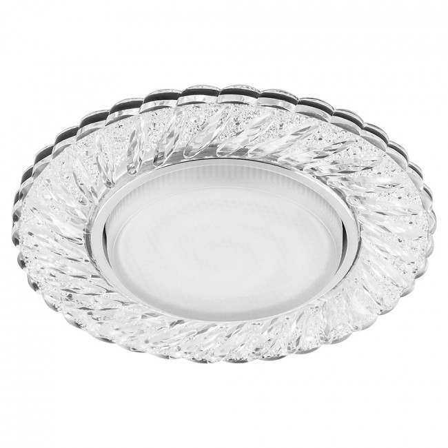 Светильник встраиваемый с белой LED подсветкой Feron CD4021 потолочный GX53 без лампы прозрачный, артикул FERON 29474