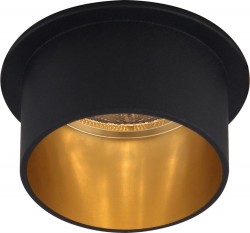 Светильник потолочный встраиваемый, MR16 G5.3 алюминий, черный+золото DL6005
