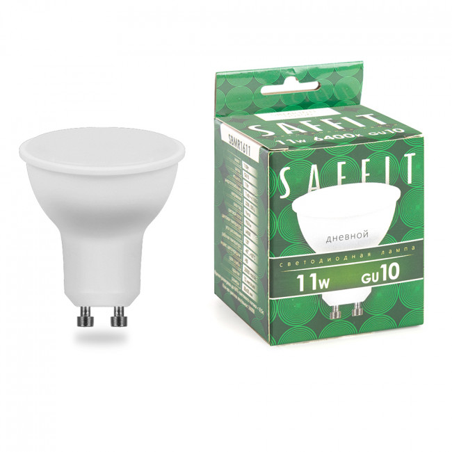 Лампа светодиодная SAFFIT SBMR1611 MR16 GU10 11W 230V 6400K, артикул SAFFIT 55156 Лампа светодиодная SAFFIT SBMR1611 MR16 GU10 11W 230V 6400K, артикул SAFFIT 55156