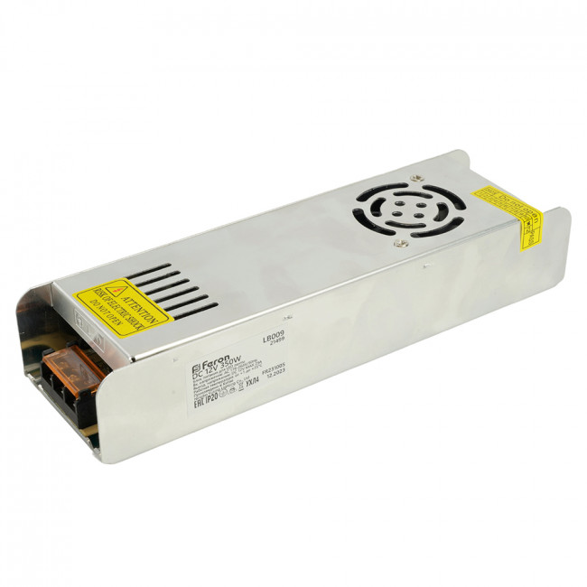 Трансформатор электронный для светодиодной ленты 350W 12V (драйвер), LB009 FERON, артикул FERON 21499