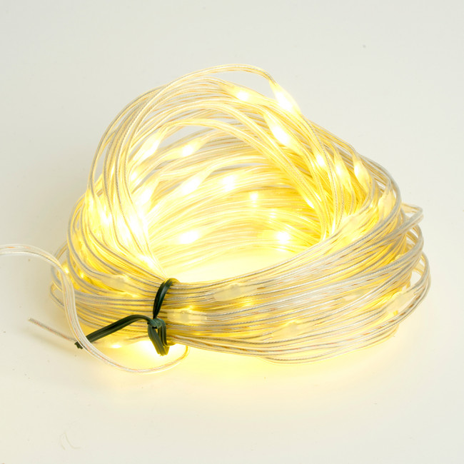 Светодиодная гирлянда Feron CL578 линейная Роса (на плоском проводе) 220V 2700К c питанием от сети, артикул FERON 48619