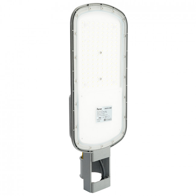 Светодиодный уличный консольный светильник Feron SP3070 100W 4000K AC90-300V, серый, артикул FERON 51808 Светодиодный уличный консольный светильник Feron SP3070 100W 4000K AC90-300V, серый, артикул FERON 51808