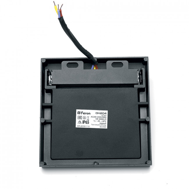 Светодиодный светильник Feron DH204 накладной 5W 4000K, IP65, черный, артикул FERON 41163