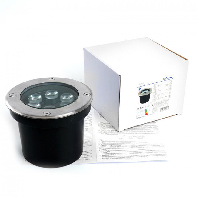 Светодиодный светильник тротуарный (грунтовый) Feron SP2802, 6W, AC/DC12-24V, низковольтный, 4000К, металлик, D120*H90mm, вн.диаметр: 90m, IP67, артикул FERON 48346 Светодиодный светильник тротуарный (грунтовый) Feron SP2802, 6W, AC/DC12-24V, низковольтный, 4000К, металлик, D120*H90mm, вн.диаметр: 90m, IP67, артикул FERON 48346