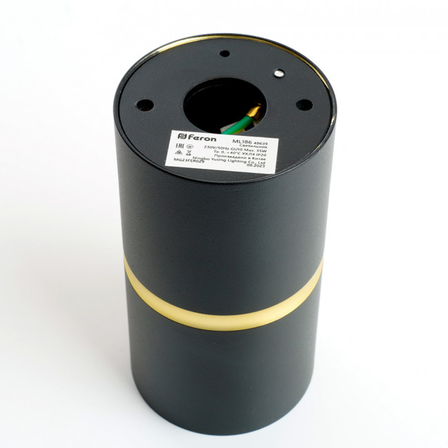 Светильник потолочный Feron ML186 Barrel ZEN MR16 GU10 35W 230V, чёрный, золото, артикул FERON 48639 Светильник потолочный Feron ML186 Barrel ZEN MR16 GU10 35W 230V, чёрный, золото, артикул FERON 48639