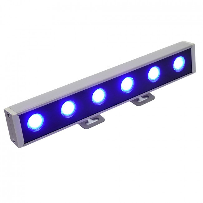 LL-893 Светодиодный линейный прожектор для подсветки стен, синий, 250*40*25mm, 6W DC24V, IP65, артикул FERON 51566