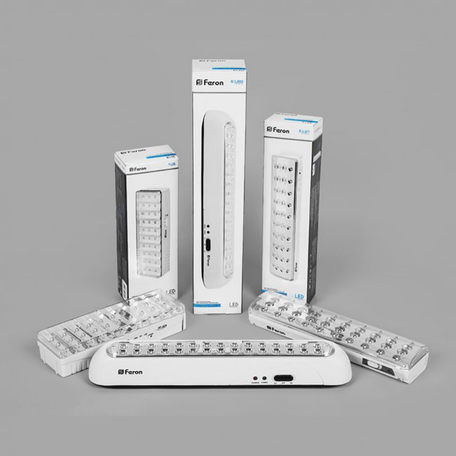 Светильник аккумуляторный, 30 LED DC, белый, EL15, артикул FERON 12896