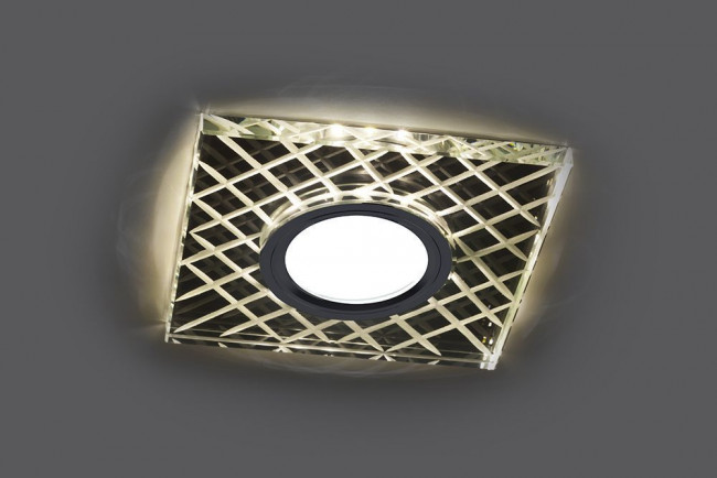 Светильник встраиваемый с LED подсветкой Feron CD984 потолочный MR16 G5.3 прозрачный, хром, артикул FERON 32572 Светильник встраиваемый с LED подсветкой Feron CD984 потолочный MR16 G5.3 прозрачный, хром, артикул FERON 32572