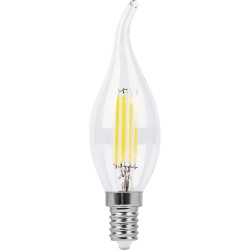 Лампа светодиодная Feron LB-74 Свеча на ветру E14 9W теплый свет (2700К) прозрачный