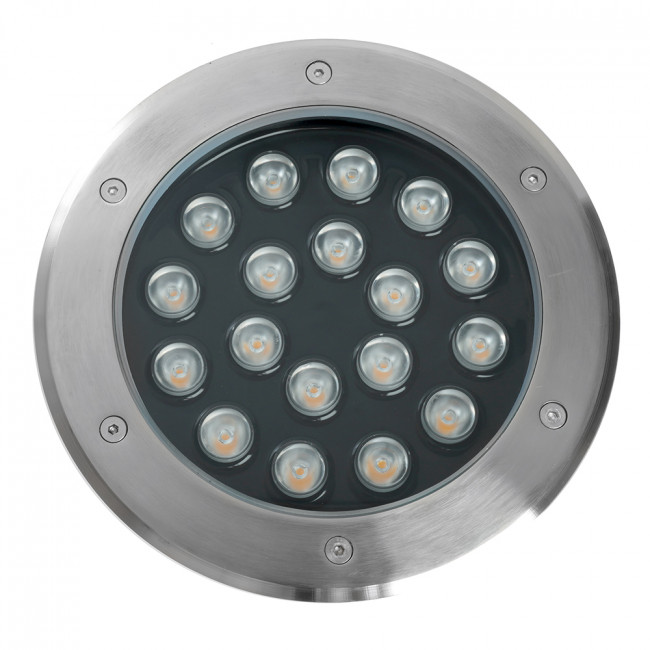 Светодиодный светильник тротуарный (грунтовый) Feron SP2804, 20W, AC/DC12V, низковольтный, 4000K, металлик, IP67, артикул FERON 48454 Светодиодный светильник тротуарный (грунтовый) Feron SP2804, 20W, AC/DC12V, низковольтный, 4000K, металлик, IP67, артикул FERON 48454