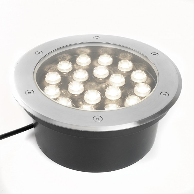 Светодиодный светильник тротуарный (грунтовый) Feron SP2804, 20W, AC/DC12V, низковольтный, 4000K, металлик, IP67, артикул FERON 48454 Светодиодный светильник тротуарный (грунтовый) Feron SP2804, 20W, AC/DC12V, низковольтный, 4000K, металлик, IP67, артикул FERON 48454