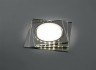 Светильник встраиваемый с белой LED подсветкой Feron CD5024 потолочный GX53 без лампы, прозрачный хром 40523 