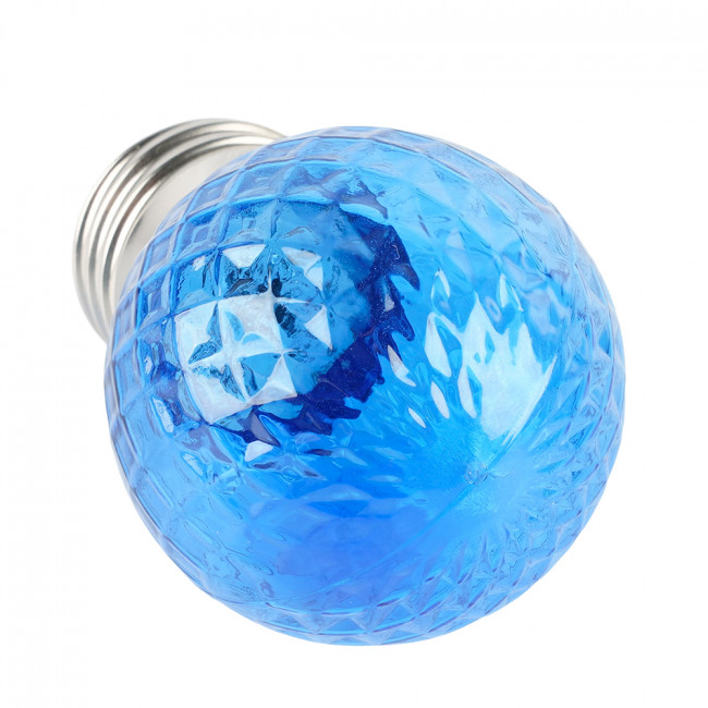Лампа светодиодная Feron LB-385 Шарик синий прозрачный E27 1W 230V, артикул FERON 52162