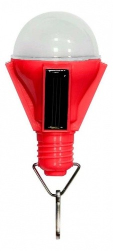 Светильник садово-парковый на солнечной батарее "Лампочка", 4  LED красный, D 68*155м , PL262