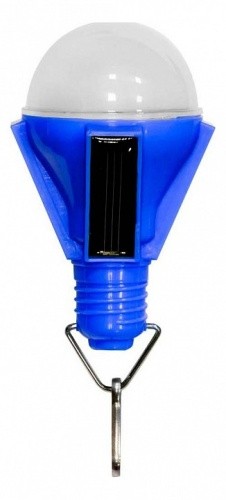 Светильник садово-парковый на солнечной батарее "Лампочка", 4  LED синий, D 68*155м , PL262