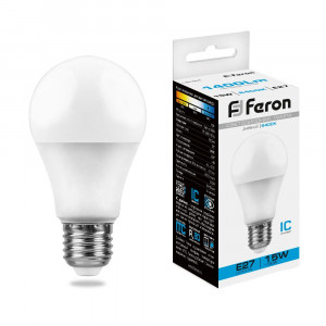 Лампа светодиодная Feron LB-94 Шар E27 15W 175-265V 6400K Лампа светодиодная Feron LB-94 Шар E27 15W 175-265V 6400K