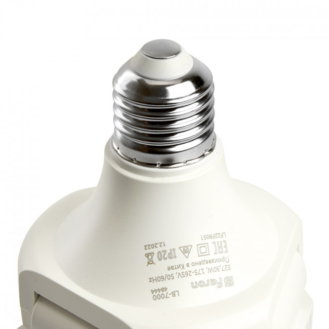 Лампа светодиодная 3-х лепестковая Feron LB-7000 E27 30W 175-265V красно-синий спектр, артикул FERON 48444