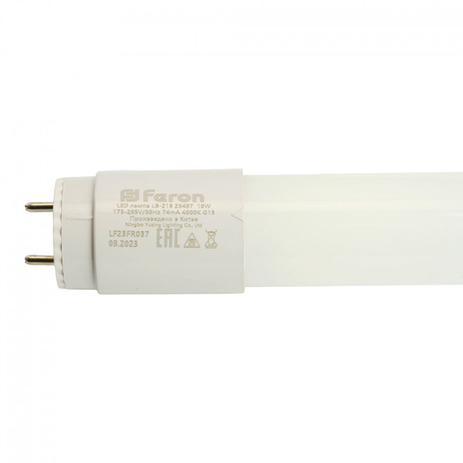 Лампа светодиодная Feron LB-213 G13 10W 175-265V 4000K 0,6м, артикул FERON 25497