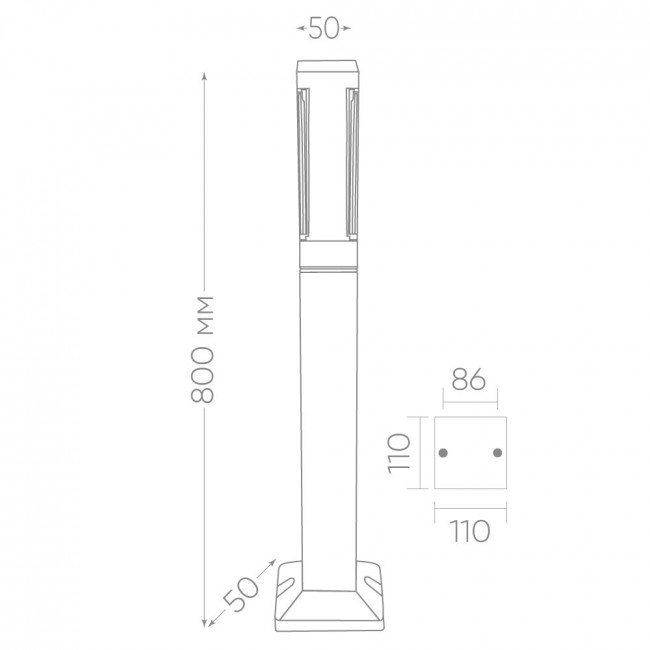Светильник уличный светодиодный Feron DH603, 5W, 250Lm, 4000K, черный, артикул FERON 11707