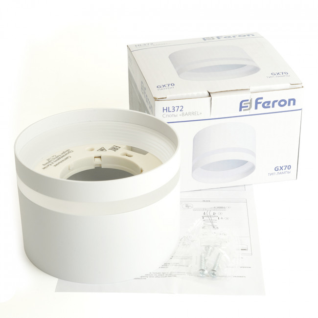 Светильник потолочный Feron HL372 LUNA 25W, 230V, GX70, белый, артикул FERON 48736