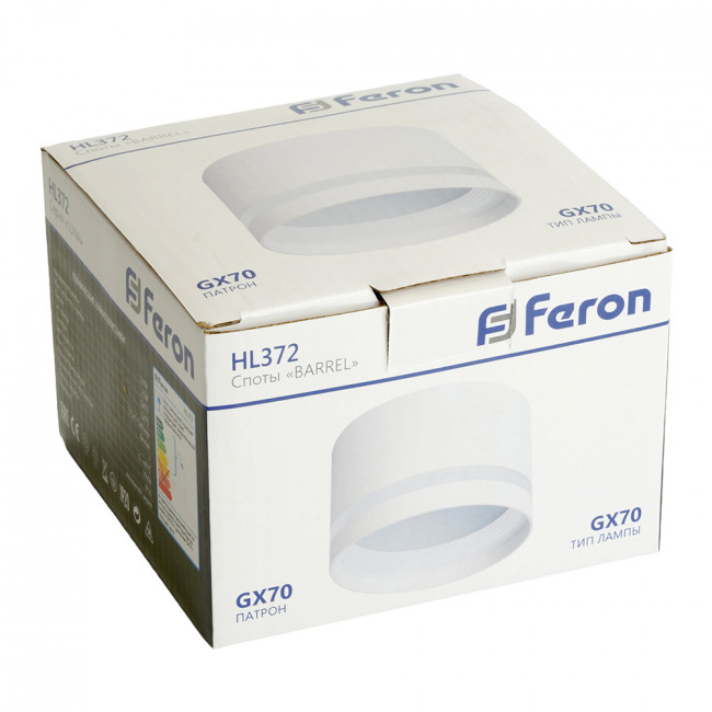 Светильник потолочный Feron HL372 LUNA 25W, 230V, GX70, белый, артикул FERON 48736