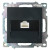 Розетка компьютерная 1-местная RJ-45 (механизм), STEKKER GLS00-7107-05, серия Катрин, черный, артикул STEKKER 39613