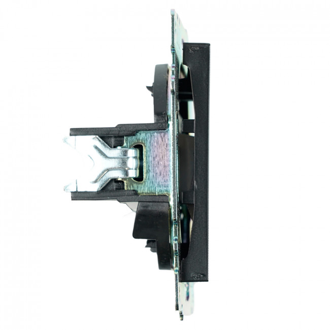 Розетка компьютерная 1-местная RJ-45 (механизм), STEKKER GLS00-7107-05, серия Катрин, черный, артикул STEKKER 39613