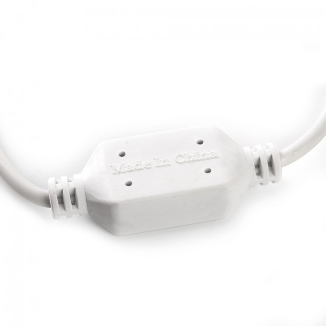 Сетевой шнур для гирлянд 3м, 2*0,5мм2, IP44, белый, DM403, артикул FERON 48189