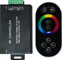 Контроллер для светодиодной ленты с П/У черный, 18А12-24V, LD55, артикул 21557