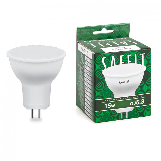 Лампа светодиодная SAFFIT SBMR1615 MR16 GU5.3 15W 230V 4000K, артикул SAFFIT 55225
