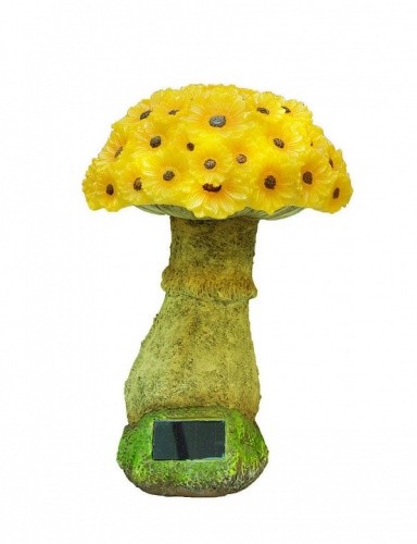 Светильник садово-парковый "Гриб цветной" (желтый), 1 белый LED, батарейка 1*АА Ni-CD, 170*165*250мм,  E81 06159 