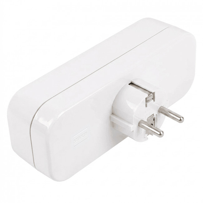 Разветвитель сетевой 3-местный с/з STEKKER ADP16-23-20, 250V, 16A, ABS пластик, белый, артикул STEKKER 39024