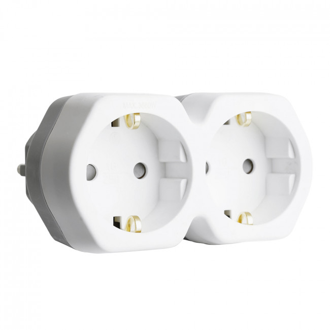 Разветвитель сетевой 2-местный с/з STEKKER ADP16-12-20, 250V,16A, ABS огнеустойчивый пластик, белый/серый, артикул STEKKER 32870 Разветвитель сетевой 2-местный с/з STEKKER ADP16-12-20, 250V,16A, ABS огнеустойчивый пластик, белый/серый, артикул STEKKER 32870