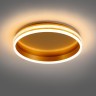 Светодиодный управляемый накладной светильник Feron AL5880 Shinning ring 80W теплый-дневной-холодный свет (3000К-6500K) золото 41694 