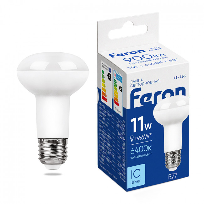 Лампа светодиодная Feron LB-463 E27 11W 175-265V 6400K, артикул FERON 25512 Лампа светодиодная Feron LB-463 E27 11W 175-265V 6400K, артикул FERON 25512