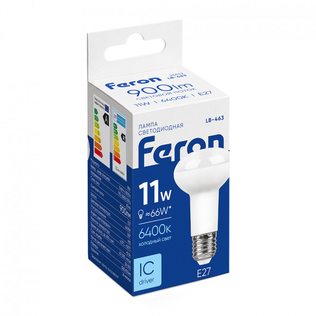 Лампа светодиодная Feron LB-463 E27 11W 175-265V 6400K, артикул FERON 25512 Лампа светодиодная Feron LB-463 E27 11W 175-265V 6400K, артикул FERON 25512