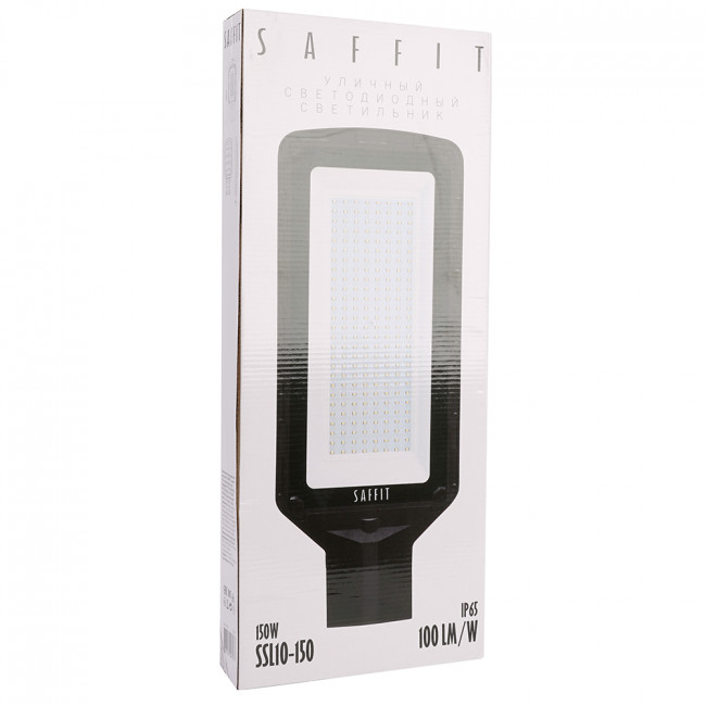 Светодиодный уличный консольный светильник SAFFIT SSL10-150 150W 5000K 230V, черный, артикул SAFFIT 55235