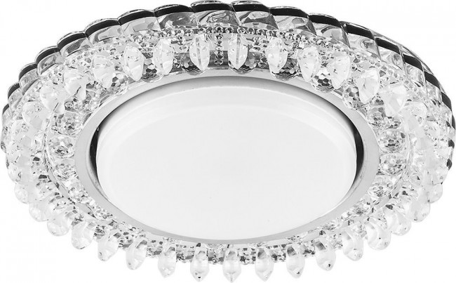 Светильник встраиваемый с белой LED подсветкой Feron CD4027 потолочный GX53 без лампы прозрачный, артикул FERON 29541