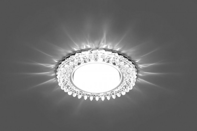 Светильник встраиваемый с белой LED подсветкой Feron CD4027 потолочный GX53 без лампы прозрачный, артикул FERON 29541