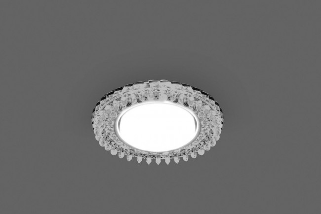 Светильник встраиваемый с белой LED подсветкой Feron CD4027 потолочный GX53 без лампы прозрачный, артикул FERON 29541