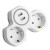 Разветвитель сетевой 2-местный с/з STEKKER ADP16-14-20, 250V, 16A и 2-мя USB выходами на 2,4А, огнеустойчивый пластик, белый/серый, артикул STEKKER 32872
