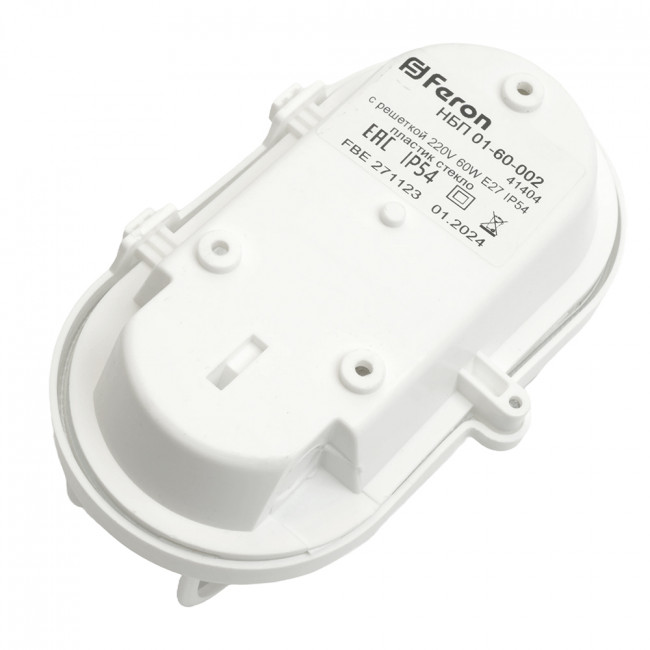 Светильник накладной с решеткой IP54, 220V 60Вт Е27, НБП 01-60-002, артикул FERON 41404 Светильник накладной с решеткой IP54, 220V 60Вт Е27, НБП 01-60-002, артикул FERON 41404
