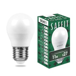 Лампа светодиодная SAFFIT SBG4511 Шарик E27 11W холодный свет (6400К)