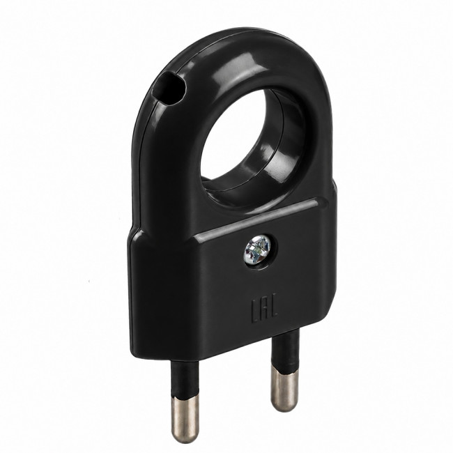 Вилка STEKKER PPG10-45-201  прямая без заземления, ABS пластик 250В, 10A, IP20, белая, артикул STEKKER 50797